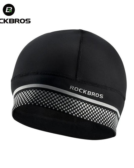 ROCKBROS Winter Fleece Ski Cap Windproof Thermal Cycling Cap Warmer Motorcycle Hat Helmet Liner Running MTB Bike Headwear