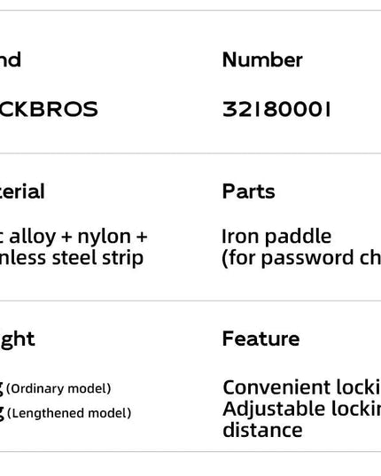 ROCKBROS Portable Bicycle Lock Cable Tie Zinc Alloy Lock Helmet Password Lock Anti-Theft Safety Freely Adjustable Rope Lock