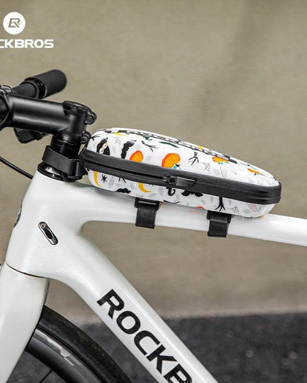 ROCKBROS Bicycle Trunk Bags 1L Hard Shell Bicycle Top Tube Bag MTB Road Bike Tools Storage Package Fashion Bicycle Accessories