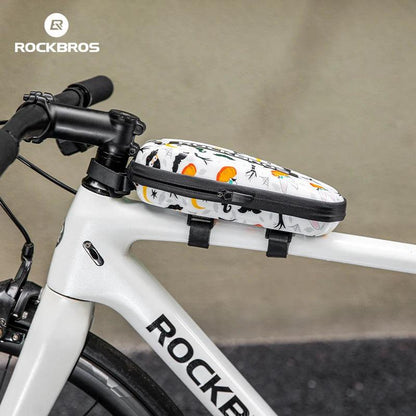 ROCKBROS Bicycle Trunk Bags 1L Hard Shell Bicycle Top Tube Bag MTB Road Bike Tools Storage Package Fashion Bicycle Accessories