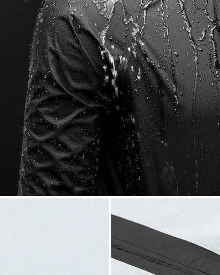 ROCKBROS Raincoat Cycling Waterproof Jacket Lightweight Motorcycle Rain Coat Breathable Reflective Hooded Outdoor Windbreaker