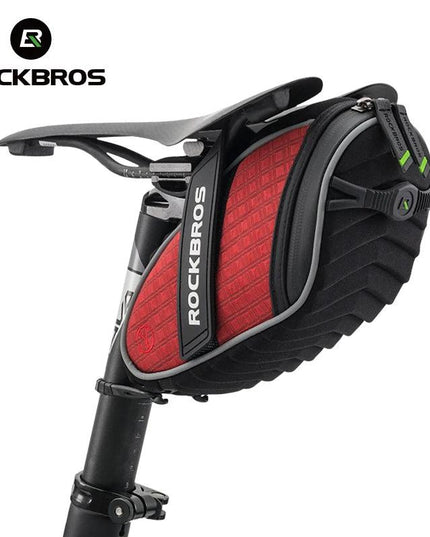 ROCKBROS Bike Bag 3D Shell Rainproof Saddle Bag Reflective Bicycle Bag Shockproof Cycling Rear Seatpost Bag MTB Bike Accessories