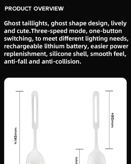 ROCKBROS Bike Rear Light 3 Modes IP64 Dustproof Waterproof Warning Light Tail Bicycle Silicone Shell High Elastic Taillight