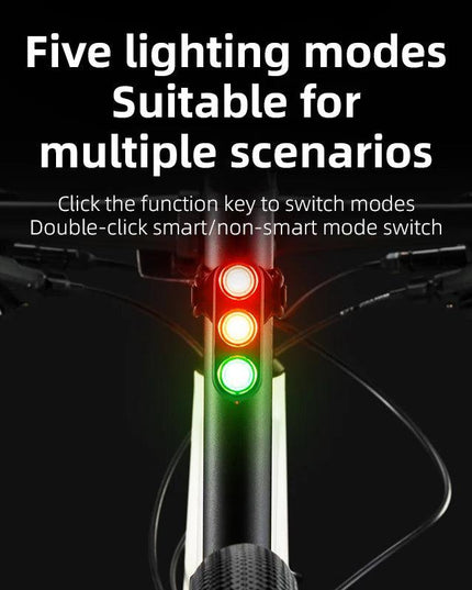 ROCKBROS Bike Tail Light Auto Start/Stop Brake Sensing Bicycle Tail light Type-C Rechargeable Wireless Warning Tail light