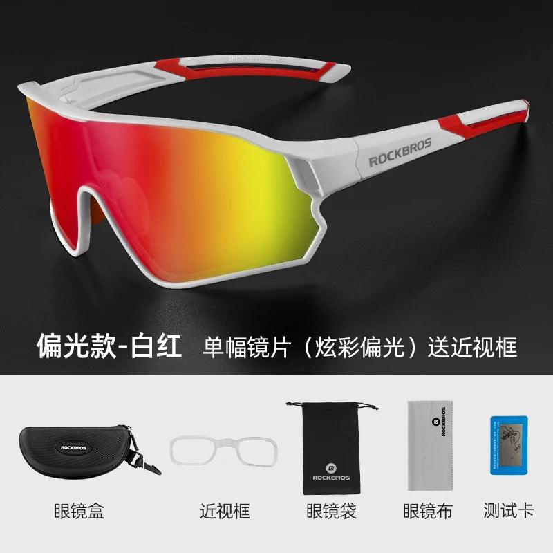 ROCKBROS Cycling Glasses MTB Road Bike Polarized Sunglasses UV400 Protection Ultra-light Unisex Bicycle Eyewear Sport Equipment