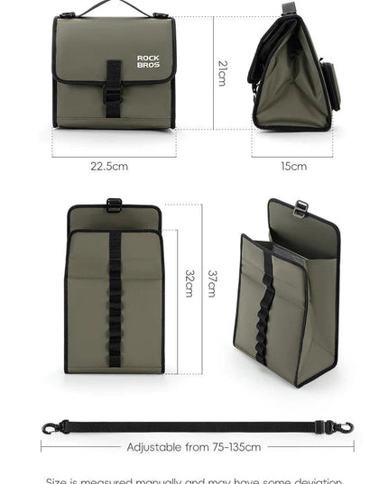 ROCKBROS Foldable Bag Insulated Bike Handlebar Bag Multi Functional 4-7L High Large Capacity Front Bag for Folding Bike