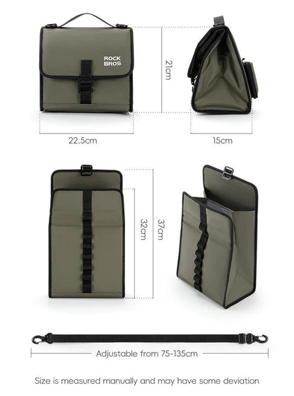 ROCKBROS Foldable Bag Insulated Bike Handlebar Bag Multi Functional 4-7L High Large Capacity Front Bag for Folding Bike