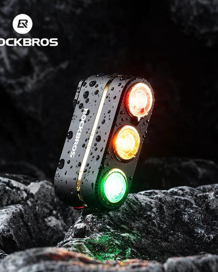 ROCKBROS Bike Tail Light Auto Start/Stop Brake Sensing Bicycle Tail light Type-C Rechargeable Wireless Warning Tail light