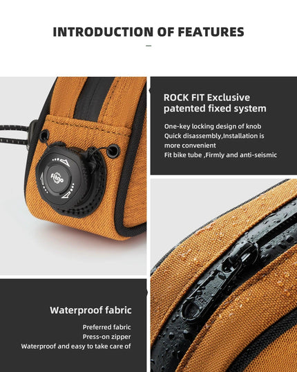 ROCKBROS ROAD TO SKY Cycling Bag Large Capacity Bicycle Front Tube Bag Long Distance Riding Head Beam Hanger Bag Bike Accessory