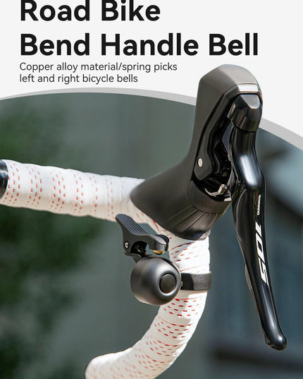 ROCKBROS Bicycle Bell for Road Bike Ring Crisp Sound Warning Alarm Bike Handlebar Copper Alloy Ring Horn Safety Cycling