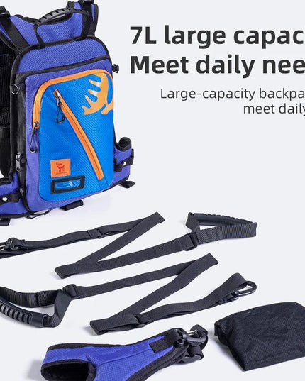 Qunature Ski Bag Children's Ski Training Strap Traction Protection Bag 7L Multi-Part Support Anti-Slip Anti-Falling Kid Ski Pack