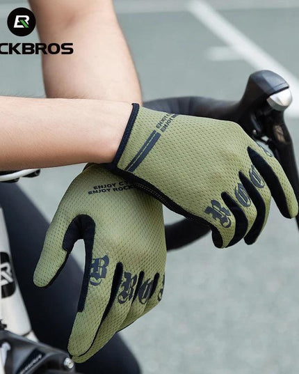 ROCKBROS Cycling Gloves Breathable Non-slip MTB Road Bike Gloves Touch Screen Outdoor Gym Fitness Fishing Bike Training Glove