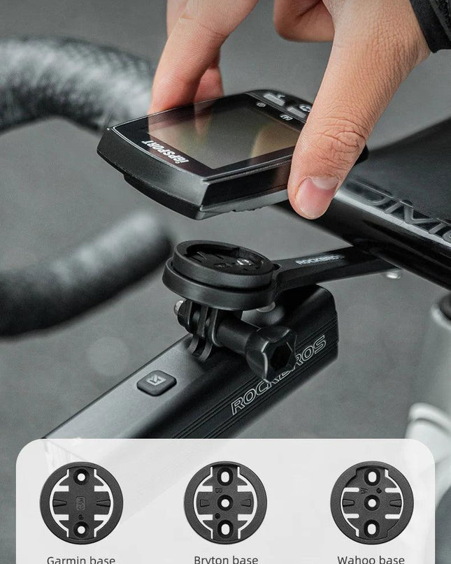 ROCKBROS Nylon Bicycle Speedometer Holder Integrated Handlebar Mount for Gopro Mount Bike Computer Stopwatch Light Mount