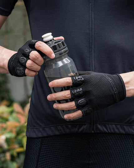 ROCKBROS Half Finger Gloves SBR Palm Pads Breathable Anti-shock Cycling Gloves High Elasticity Fitness Bicycle Fingerless Gloves