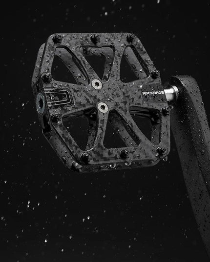 ROCKBROS Ultra-Light Carbon Fiber Pedals 3-Bearing MTB Bicycle Pedals Labor Saving Waterproof Anti-Slip Road Mountain Bike Pedal