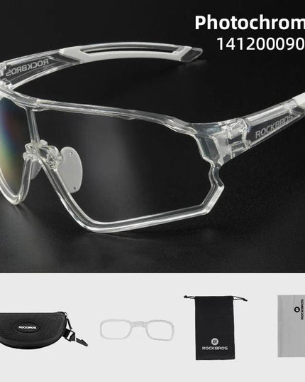 ROCKBROS Photochromic Cycling Glasses Outdoor Sports UV400 Goggles Sunglasses Bicycle Sports Eyewear Running Fishing Glasses