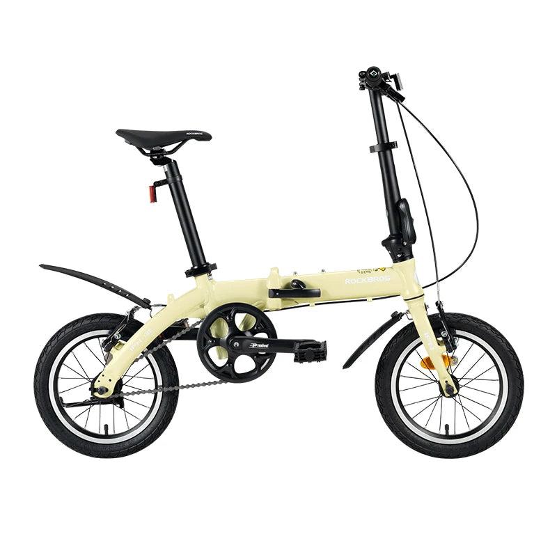 ROCKBROS Portable Folding Bike 14 inch Aluminium Alloy Bike Frame V Brake Lightweight Adult Folding Bicycle