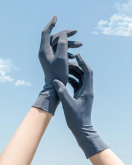 ROCKBROS Fishing Gloves Sunscreen Anti UV Gloves Outdoor Breathable Driving Gloves Non-Slip Summer UPF50+ Cycling Gloves Thin