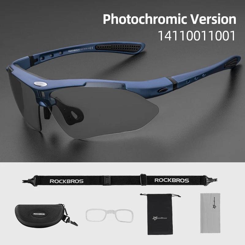 ROCKBROS Polarized Glasses UV Protection Goggles Eyewear Photochromic Bicycle Sunglasses Motorcycle Sports Outdoor Glasses