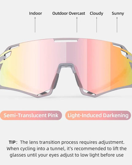 ROCKBROS Cycling Glasses Lightweight Frameless Bike Glasses High-Definition Lenses Road Bicycle Protection Goggles Sport Eyewear