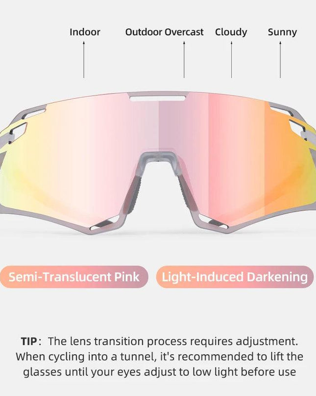 ROCKBROS Cycling Glasses Lightweight Frameless Bike Glasses High-Definition Lenses Road Bicycle Protection Goggles Sport Eyewear
