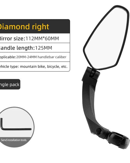 ROCKBROS Bicycle Mirror Handlebar Rear View Mirror Adjustable  Wide Range Back Sight Reflector Cycling Mirrors Bike Accessories