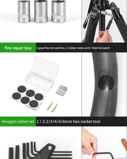 ROCKBROS Bicycle Tools Sets Box Cycling Tools Professional Bike Multifunction Bicycle Repair Tools Key Set Cycling Tools