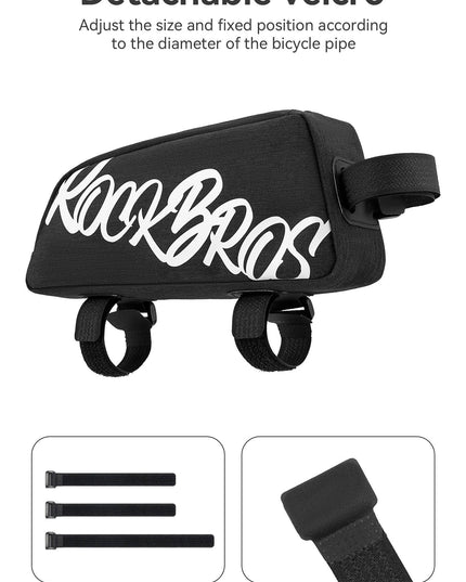 ROCKBROS Waterproof Bicycle Top Tube Bag Lightweight Bike Frame Pack Durable Cycling Storage Bag for Mountain and Road Bikes