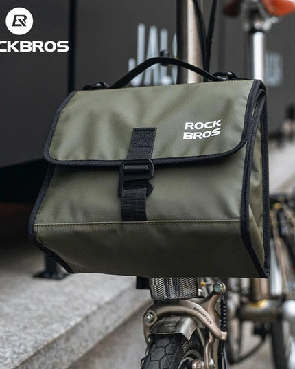 ROCKBROS Foldable Bag Insulated Bike Handlebar Bag Multi Functional 4-7L High Large Capacity Front Bag for Folding Bike