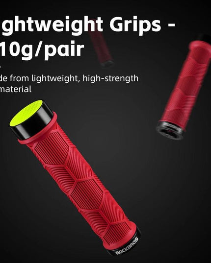 ROCKBROS Bike HandleBar Grip Silicone Non-Slip Bike Handle Cover Ultralight Anti-skid Bike Handle Alloy Cycling Accessories