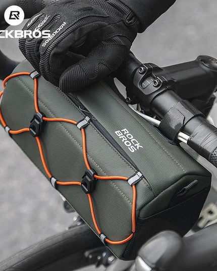 ROCKBROS Bicycle Handlebar Bag 2.2L Multifunctional Mtb Road Cycling Bike Bag Adjustable Shoulder Bag 3D Design Bicycle Packet