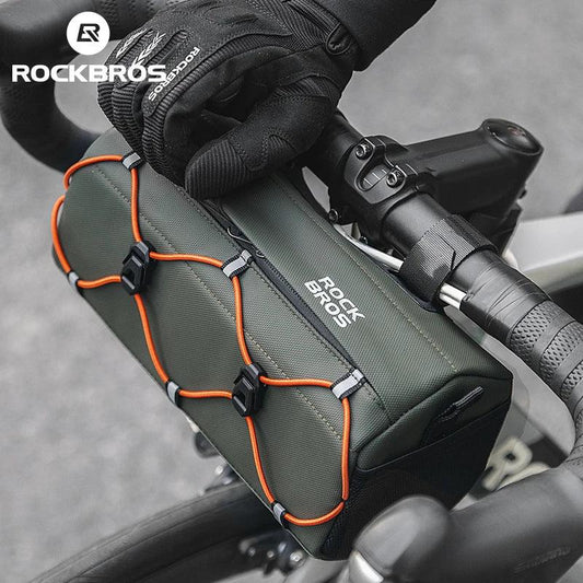 ROCKBROS Bicycle Handlebar Bag 2.2L Multifunctional Mtb Road Cycling Bike Bag Adjustable Shoulder Bag 3D Design Bicycle Packet