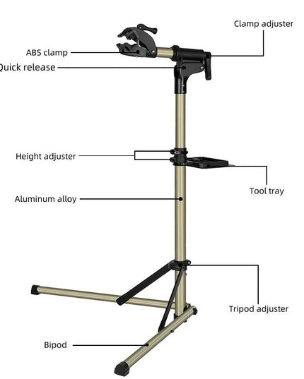 ROCKBROS Bike Repair Stand MTB Road Bicycle Maintenance Rack With Tool Tray Adjustable Foldable Storage Display Bike Work Stand