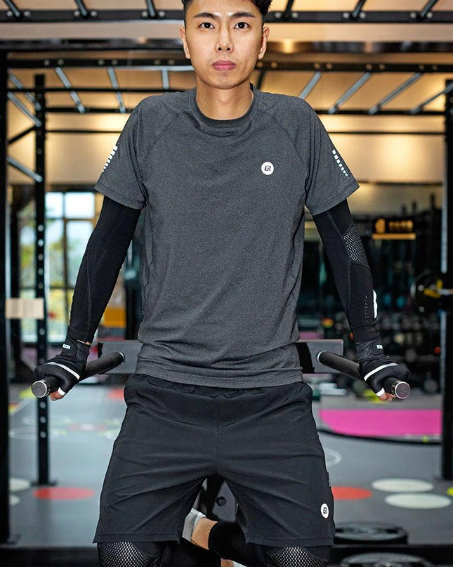 ROCKBROS Men's Tracksuit Gym Fitness Running 5 Pcs/Set Quick Dry Sweat-absorb Compression Sport Suit Clothes Jogging Sport Wear