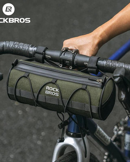ROCKBROS Bicycle Bag Front Portable Handlebar Pannier 2L Big Capacity Multifunctional Shoulder Bag Reflectice Tube Bike Bag