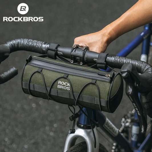 ROCKBROS Bicycle Bag Front Portable Handlebar Pannier 2L Big Capacity Multifunctional Shoulder Bag Reflectice Tube Bike Bag