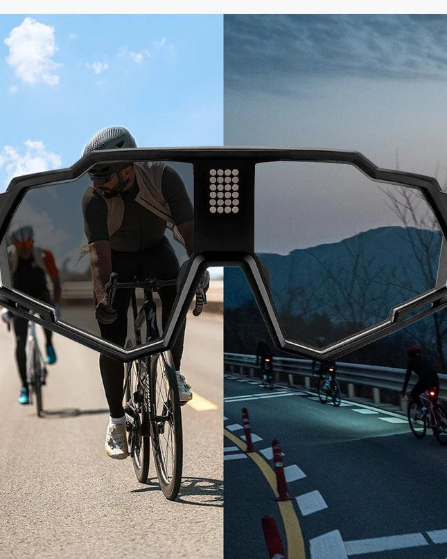 ROCKBROS Sunglasses Polarized Cycling Glasses Electronic Color Change Glasses UV400 Safety Bike Bicycle Eyewear Sports Goggles