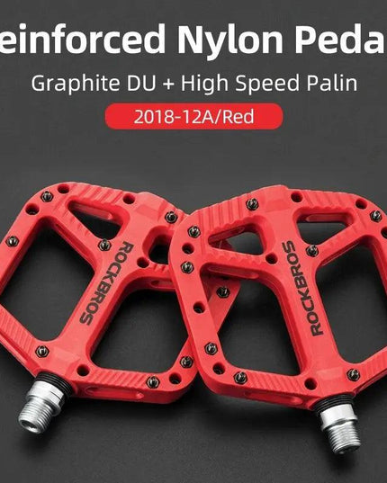ROCKBROS Ultralight Seal Bearings Bicycle Bike Pedals Cycling Nylon Road bmx Mtb Pedals Flat Platform Bicycle Parts Accessories