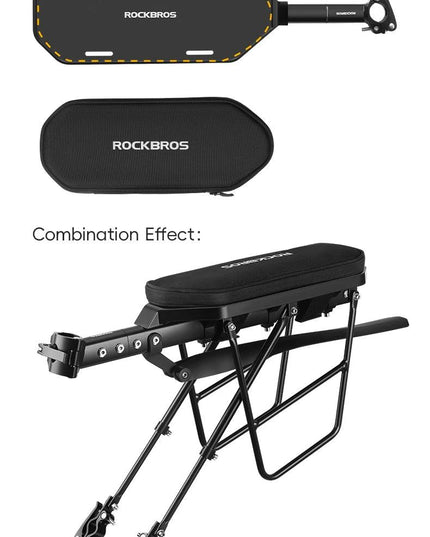ROCKBROS Multifunctional Rear Seat Bag Universal Saddle Bag Back Rack 5L Capacity Seat Bag Expandable Cycling Luggage Trunk Bags