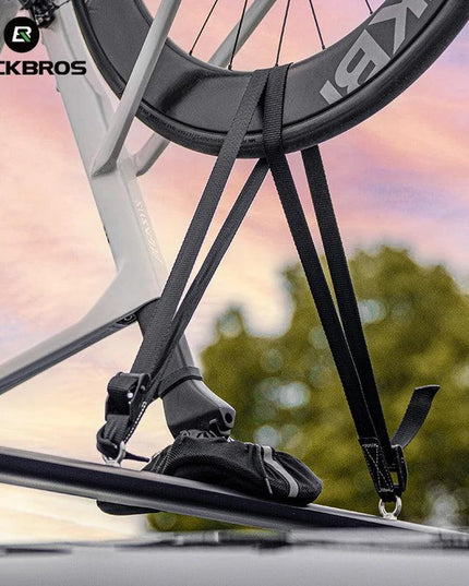 ROCKBROS Portable Bike Bicycle Rack Stand MTB Road Bike Travel Bicycle Roof Racks Carrier Quick Install Inverted Bike Roof Rack