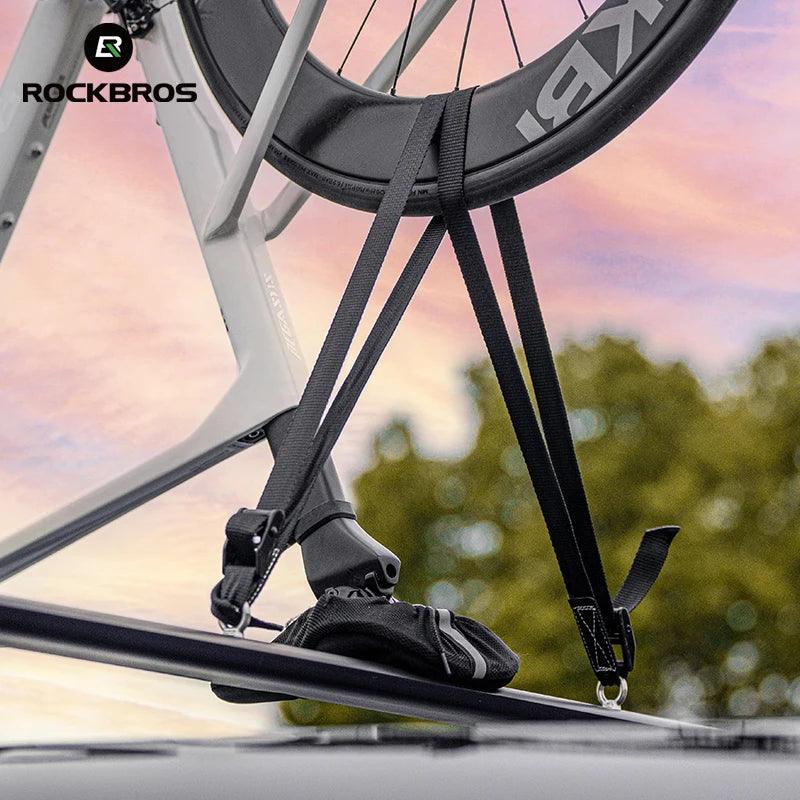 ROCKBROS Portable Bike Bicycle Rack Stand MTB Road Bike Travel Bicycle Roof Racks Carrier Quick Install Inverted Bike Roof Rack