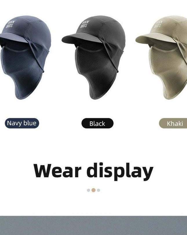 ROCKBROS Winter Cycling Mask and Hat 2 In 1 Fleece Thermal Keep Warm Ear Protection Outdoor Balaclava All Face Mask Men Women