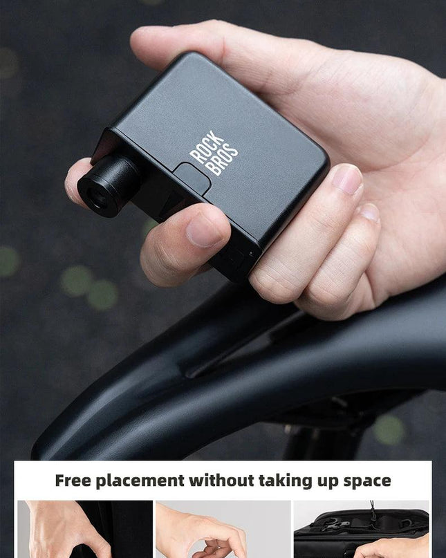 ROCKBROS Bike Air Pump Portable Mini Electric Air Compressor Treasure Type-C With LED Indicator Light Road MTB Accessories