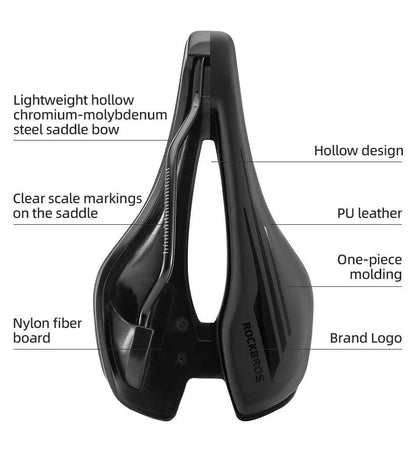 ROCKBROS Bicycle Saddle Ultralight Hollow Comfortable Saddle Breathable MTB Road bike Shockproof Sports Cycling Seat Lightweight