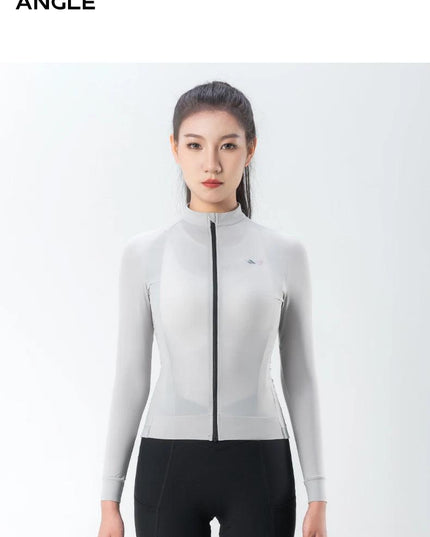 ROCKBROS TVI Series Windproof Cycling Jacket High Elasticity Safety Sports Jacket Breathable with YKK Zipper Women Bike Clothes