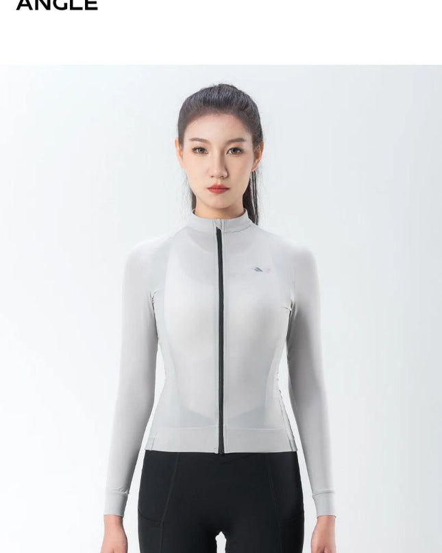 ROCKBROS TVI Series Windproof Cycling Jacket High Elasticity Safety Sports Jacket Breathable with YKK Zipper Women Bike Clothes