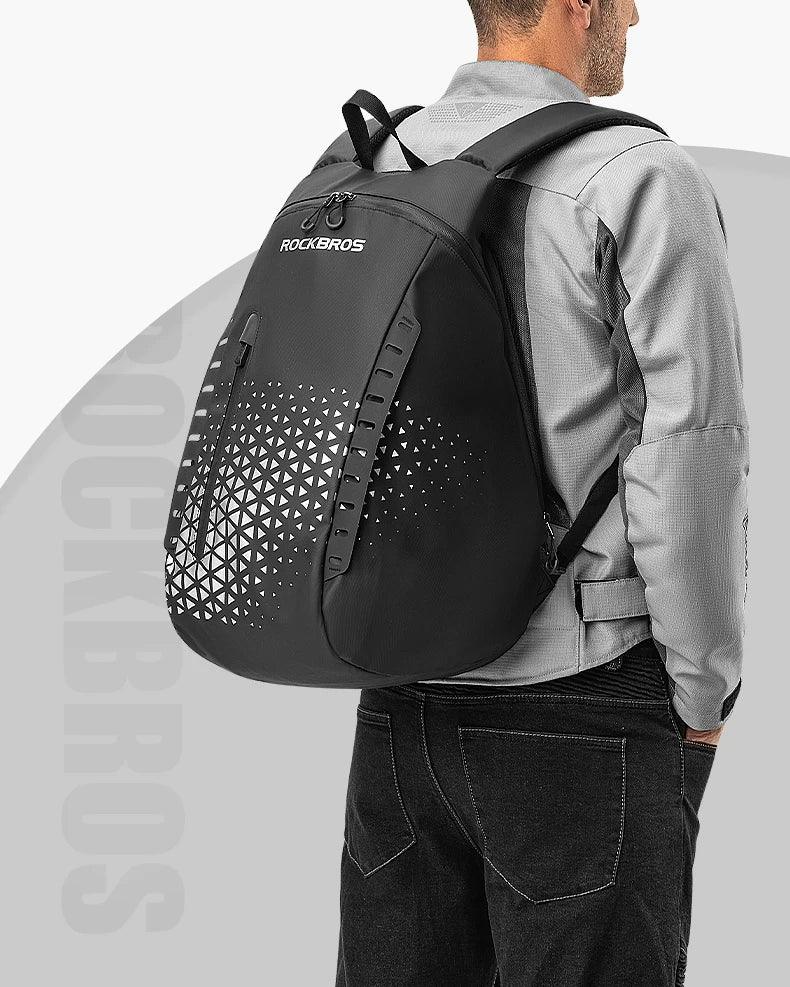 ROCKBROS Backpack High-Capacity Full Helmet Bag  Travel Luggage Bag 14.5L Breathable Reflective Motorcycle Rider Bags Accessory