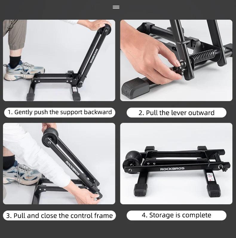 ROCKBROS Bicycle Stand Racks Storage Indoor Floor Bike Parking Stand Road MTB Cycling Support Holder Rack Bike Accessories