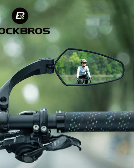 ROCKBROS Bicycle Mirror Handlebar Rear View Mirror Adjustable  Wide Range Back Sight Reflector Cycling Mirrors Bike Accessories