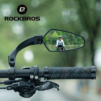 ROCKBROS Bicycle Mirror Handlebar Rear View Mirror Adjustable  Wide Range Back Sight Reflector Cycling Mirrors Bike Accessories